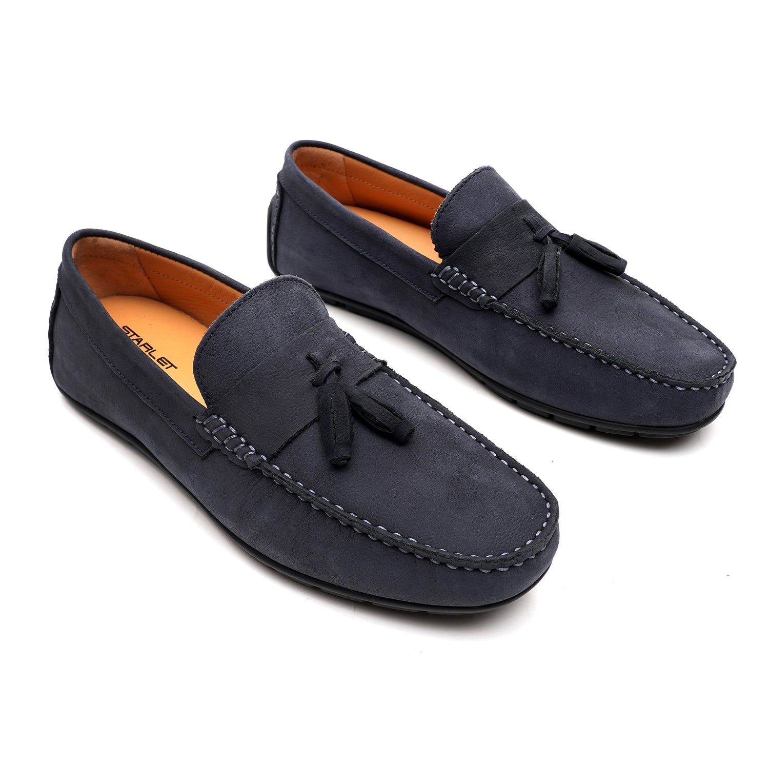 LEATHER SHOES - FLD-02 NAVY
