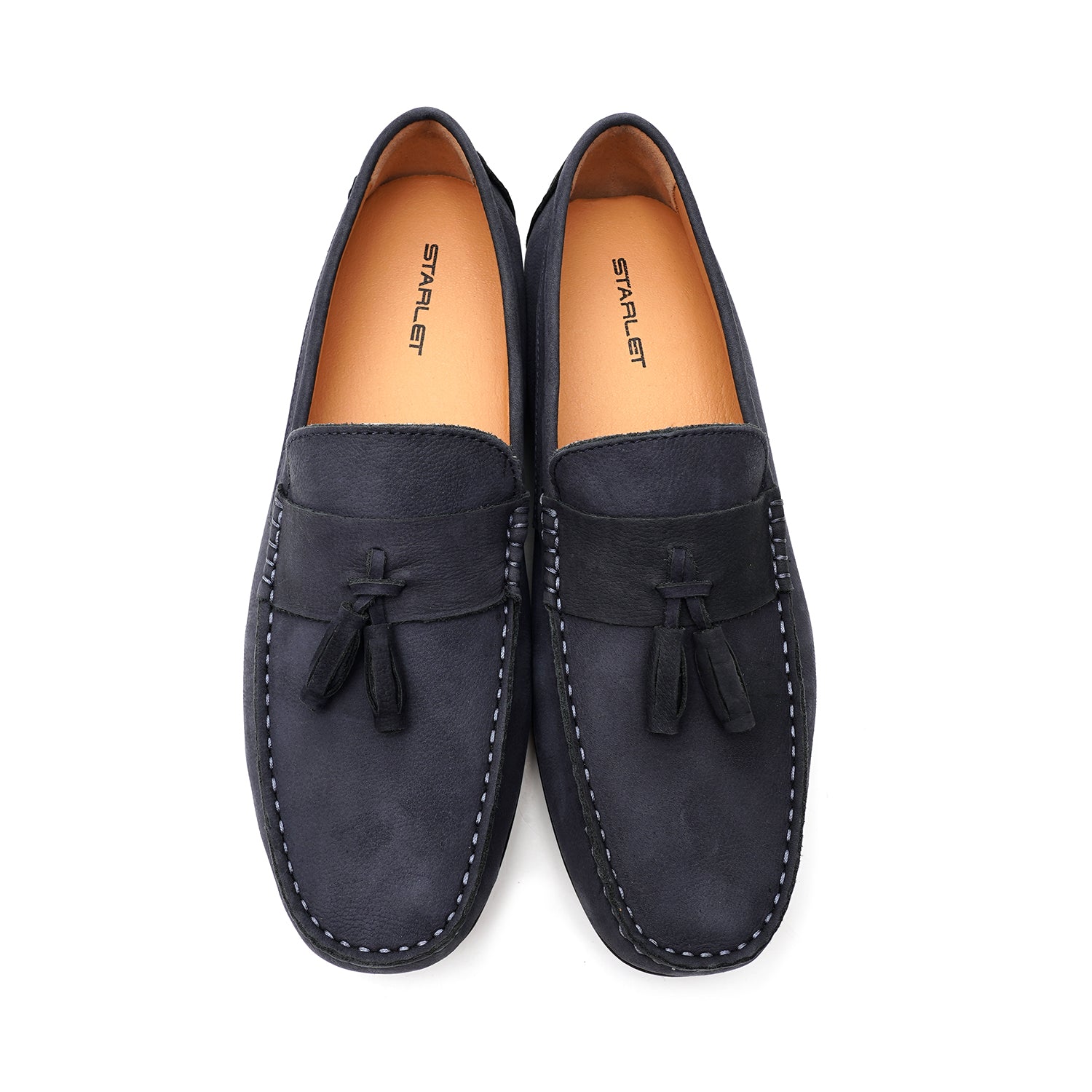 LEATHER SHOES - FLD-02 NAVY