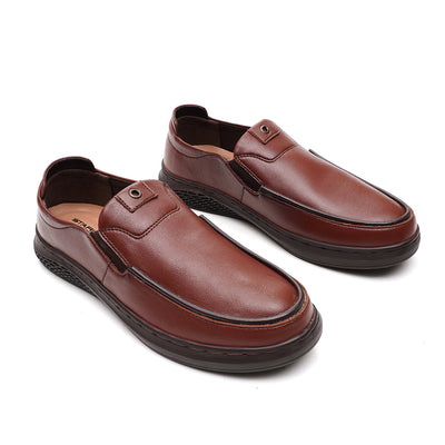 LEATHER SHOES - DRG-04 BROWN
