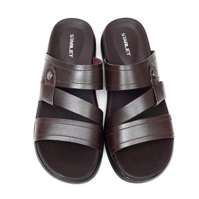 LEATHER SANDAL - VCT-016 BROWN