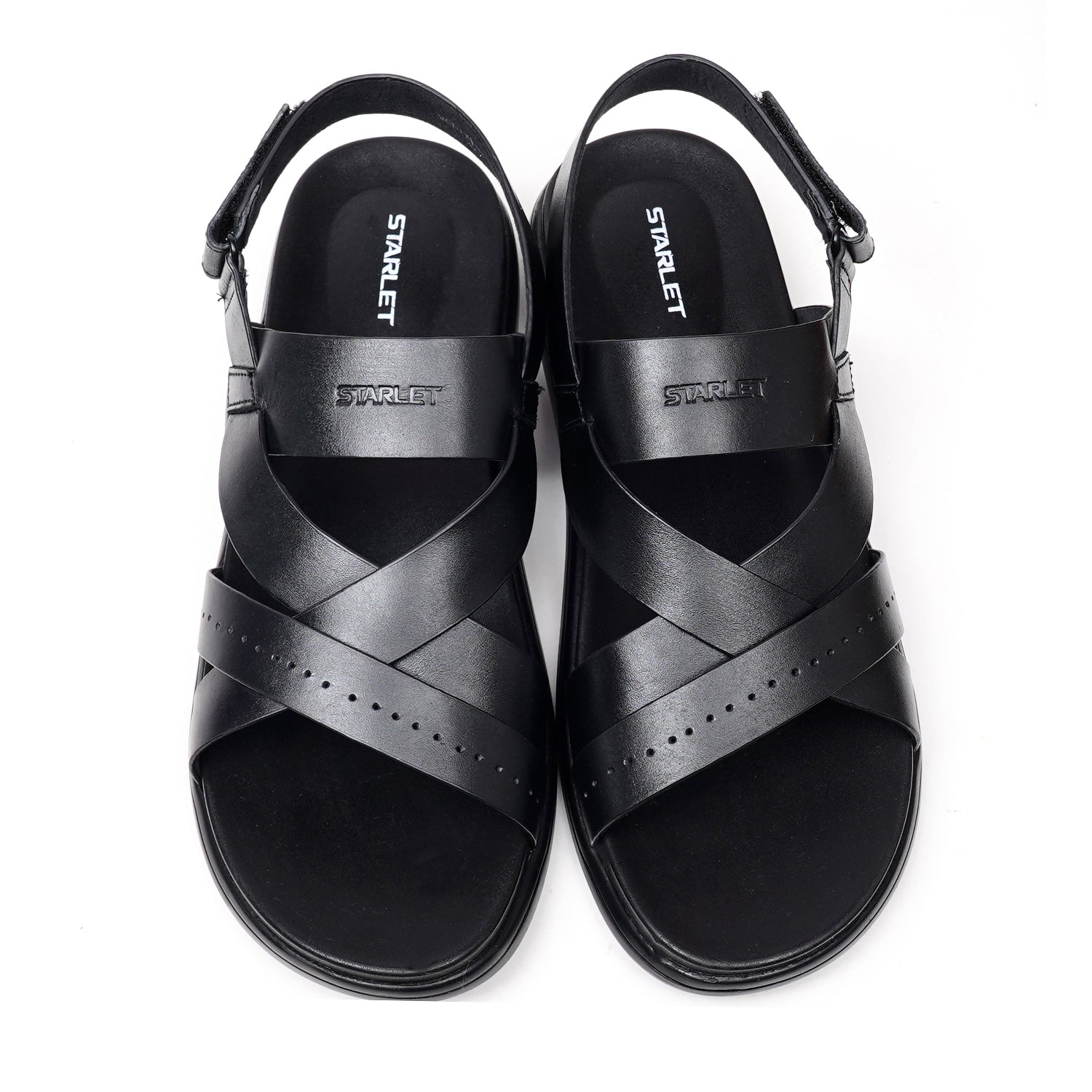 LEATHER SANDAL - VCT-114 BLACK