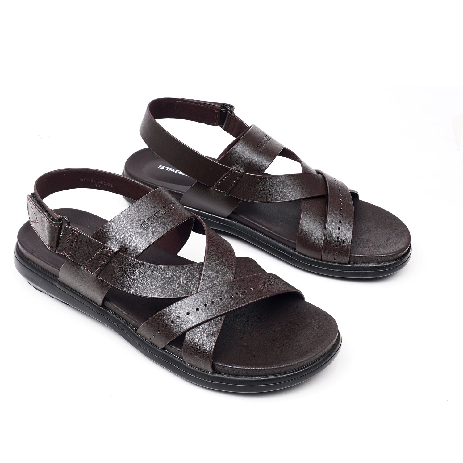 LEATHER SANDAL - VCT-114 BROWN