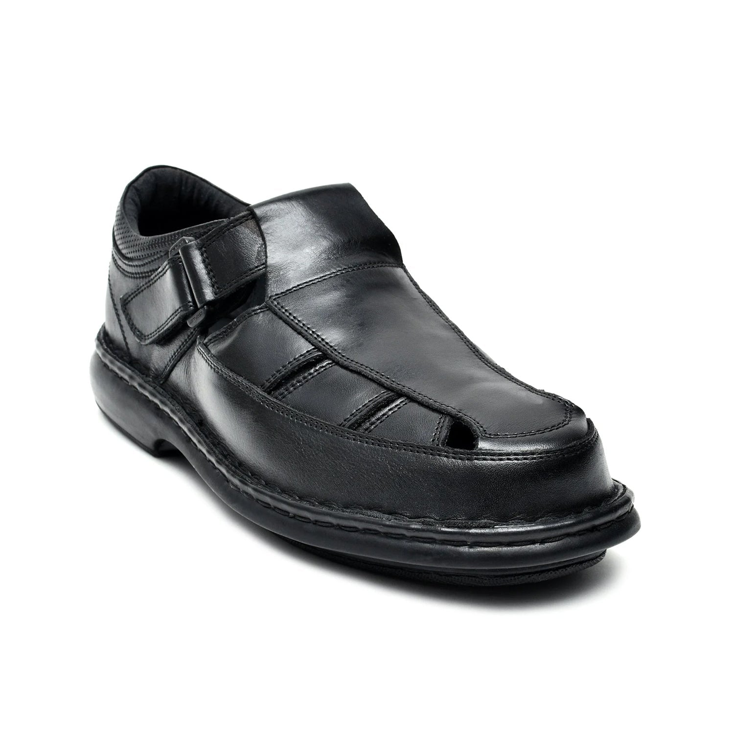 LEATHER SANDAL - 5050 BLACK