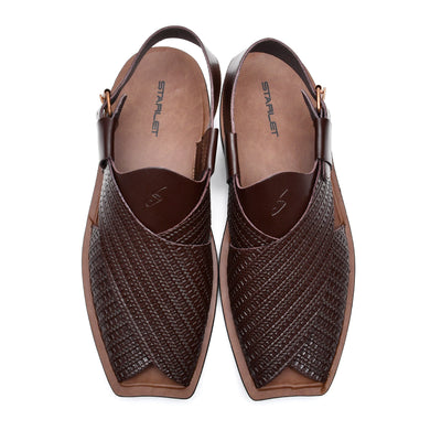 LEATHER PESHAWARI  CHAPPAL - NPT-08 BROWN