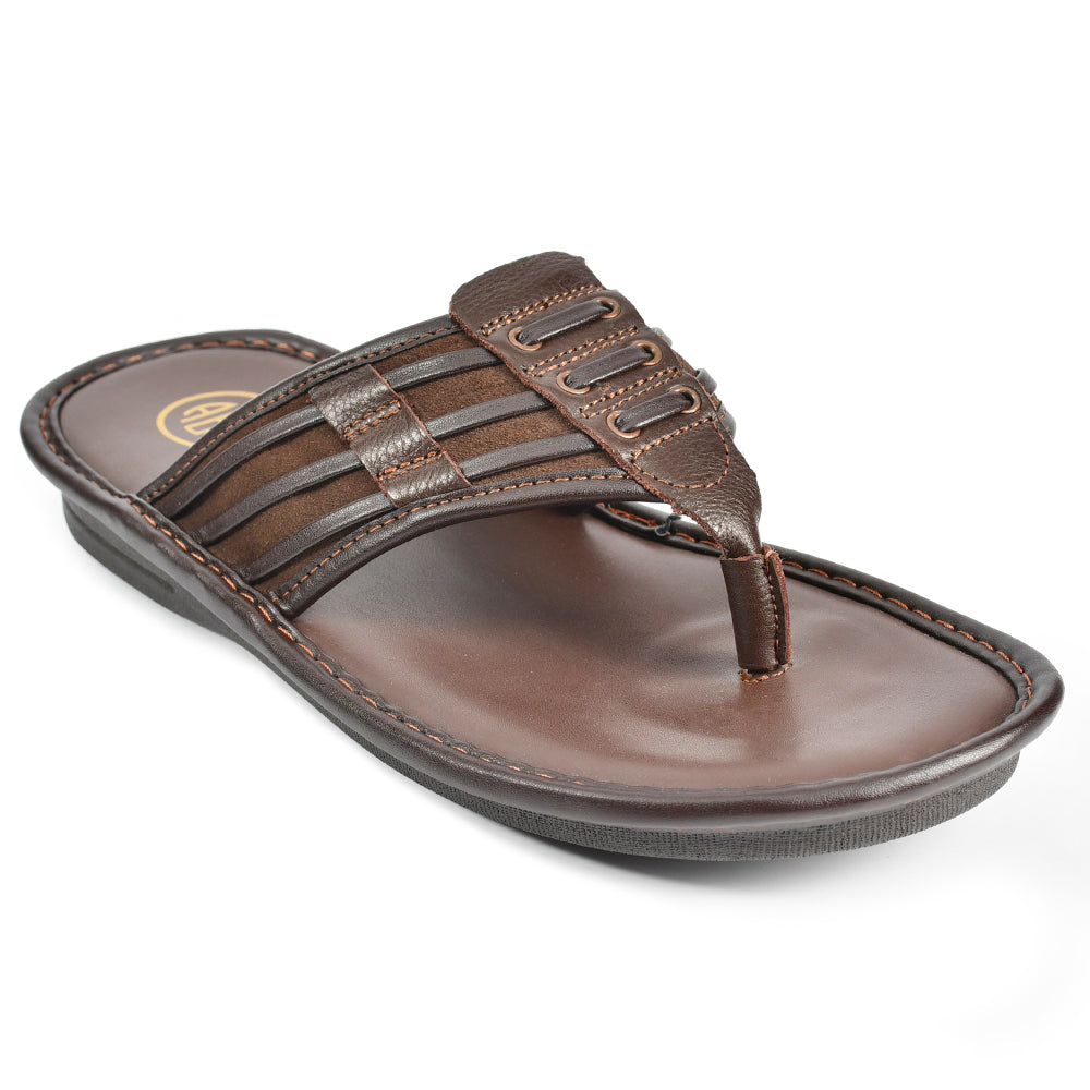LEATHER SLIPPER - SOFT-007 BROWN