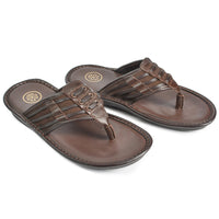 LEATHER SLIPPER - SOFT-007 BROWN