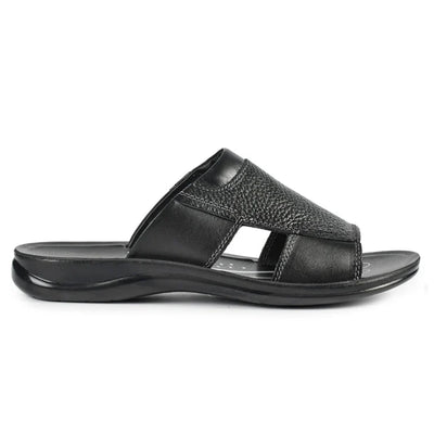 LEATHER SLIPPER - RF-175 BLACK