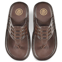 LEATHER SLIPPER - SOFT-007 BROWN
