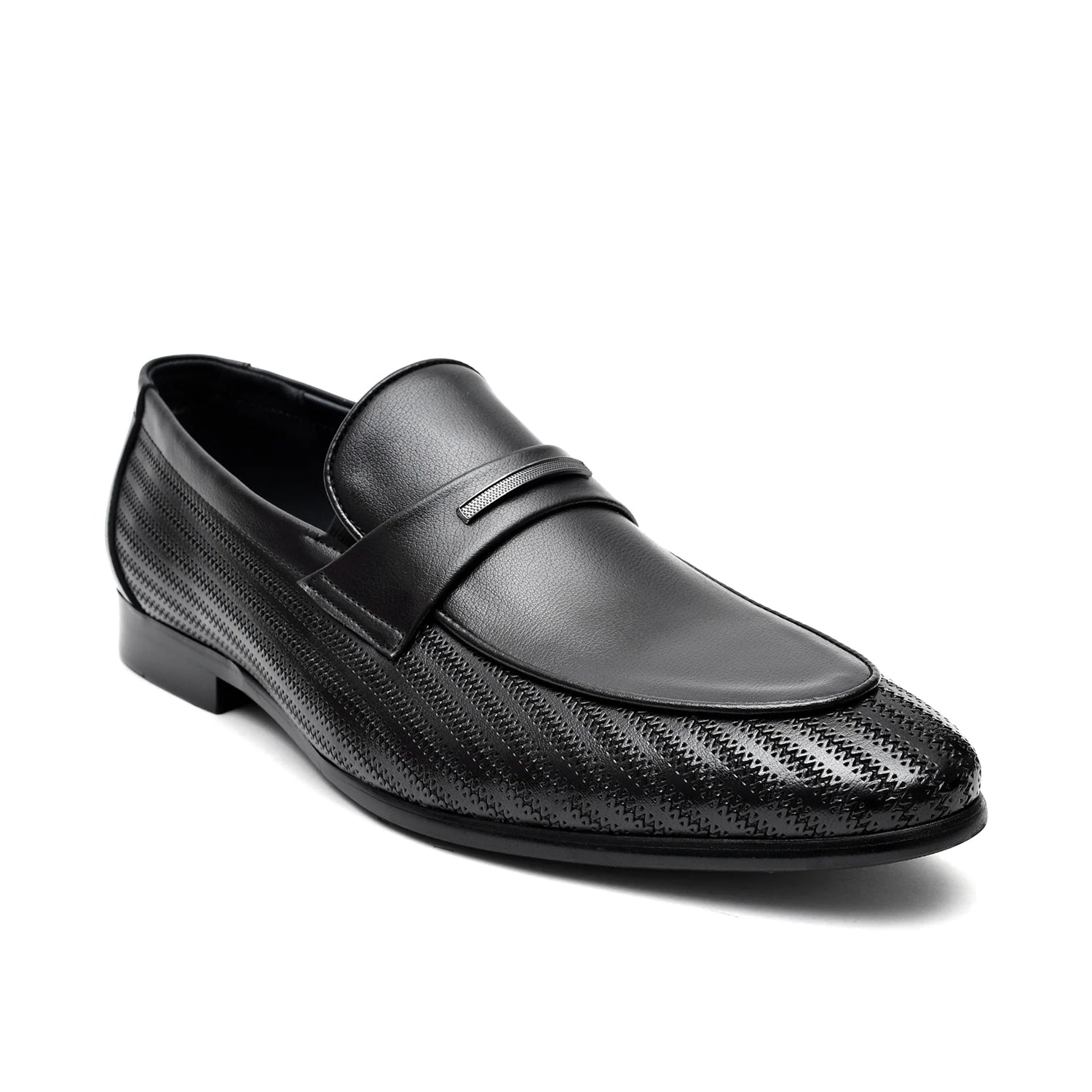 LEATHER SHOES - 7378-A4 BLACK