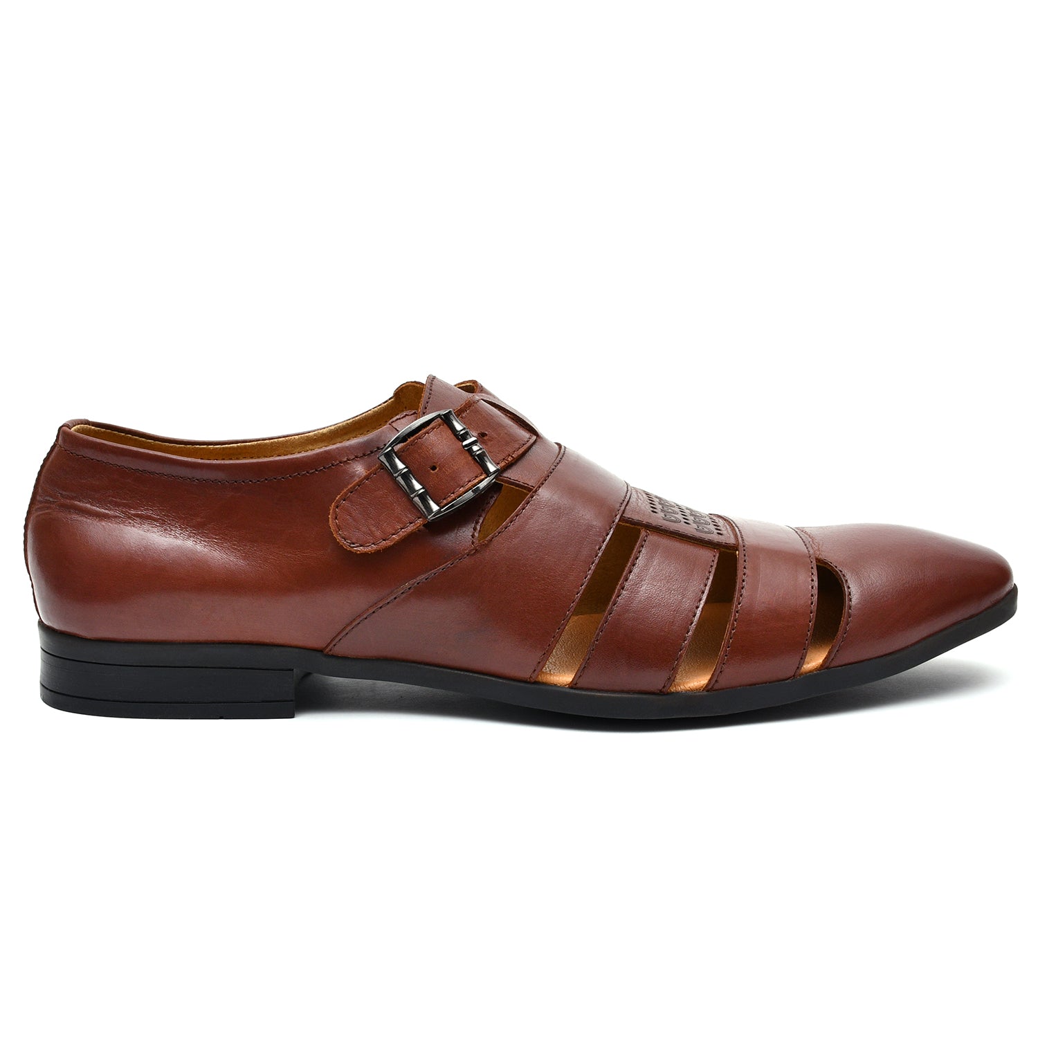 LEATHER SHOES - NCF-102 BROWN
