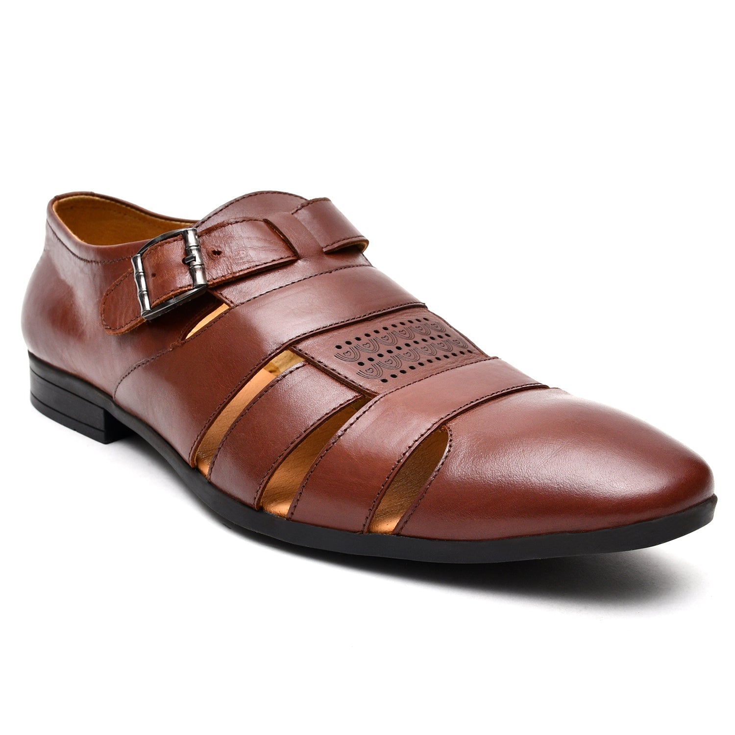 LEATHER SHOES - NCF-102 BROWN