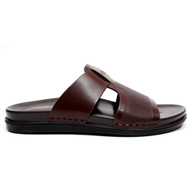 LEATHER SLIPPER - AR-021 BROWN