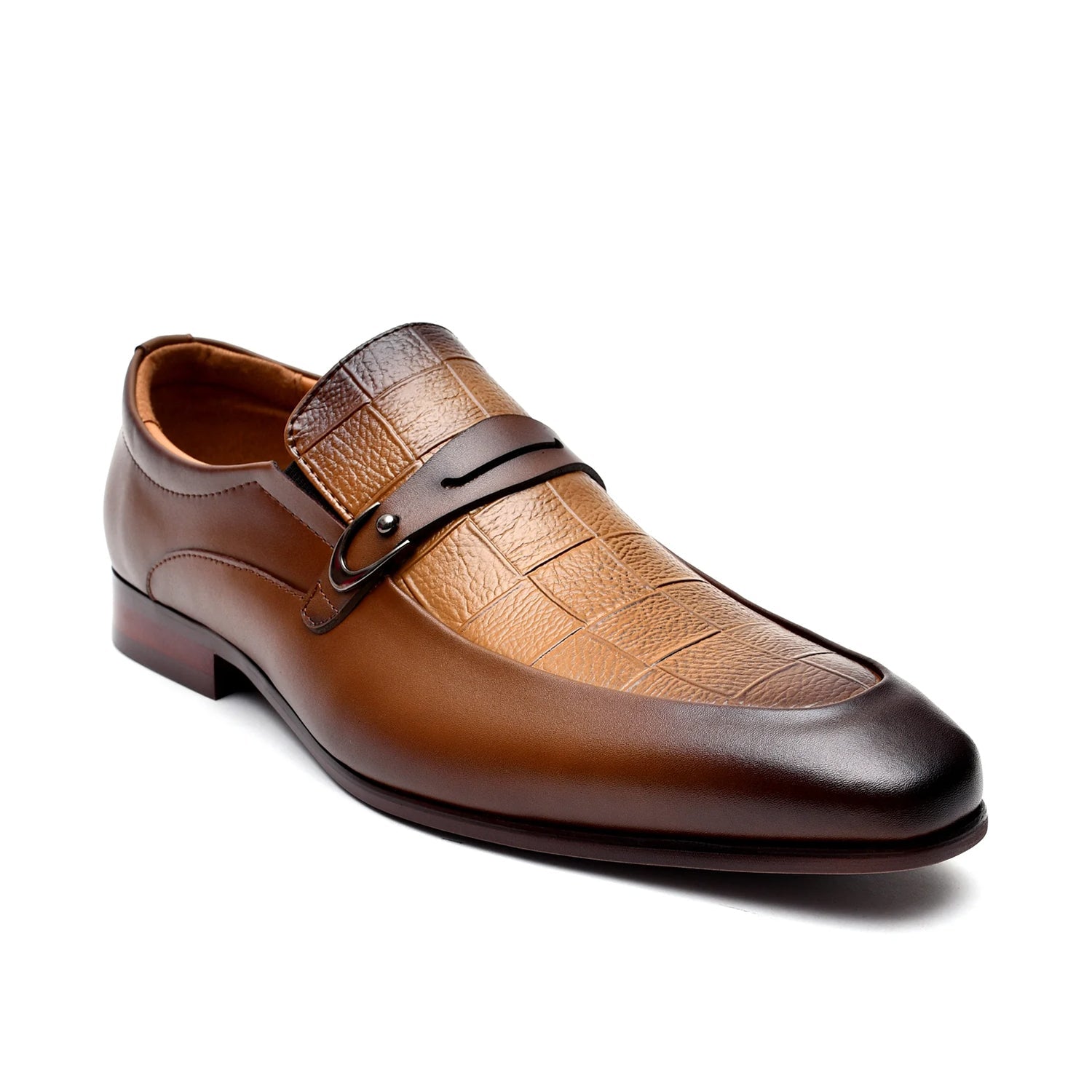 LEATHER SHOES - A3688-N7 KHAKI