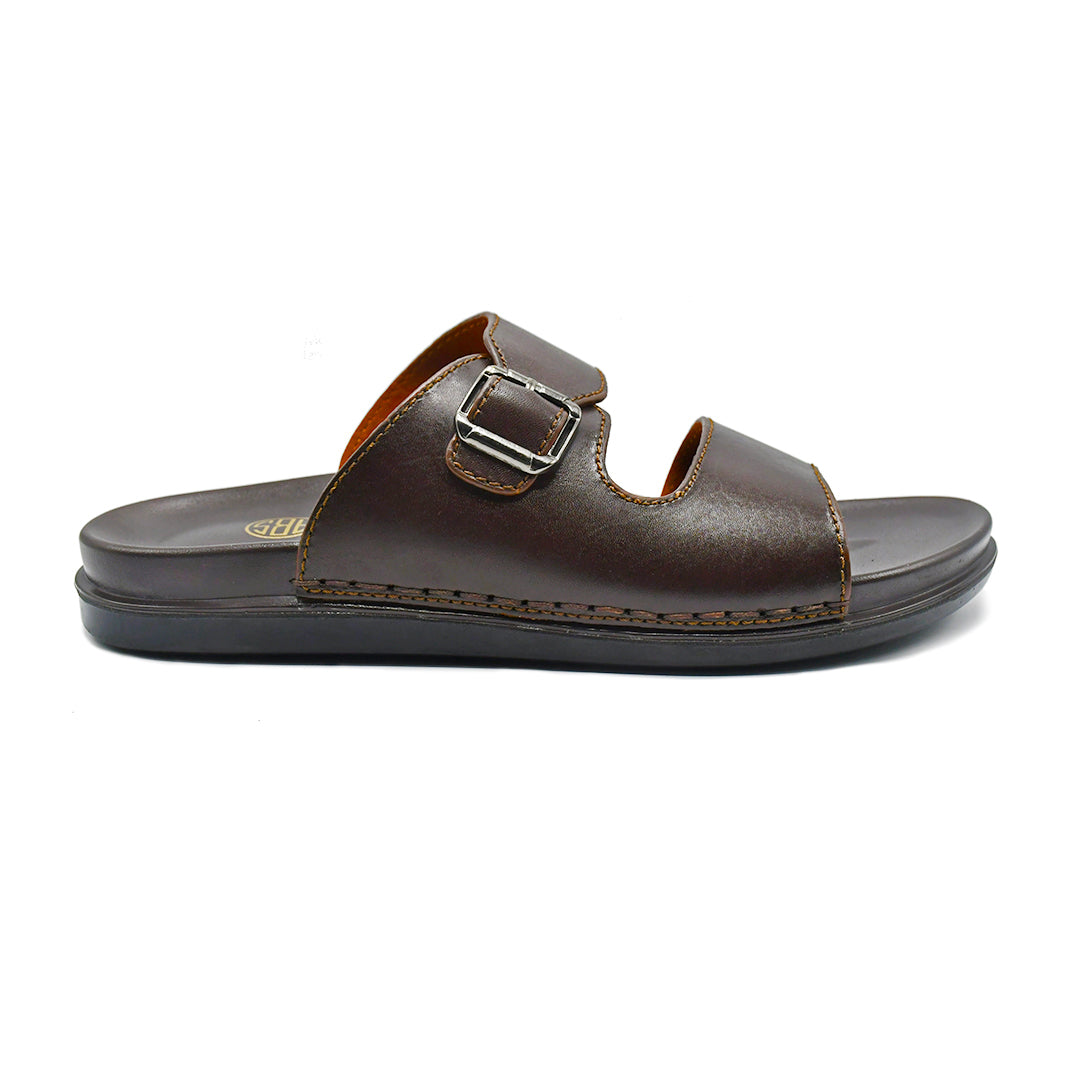 LEATHER SLIPPER - AR-006 BLACK