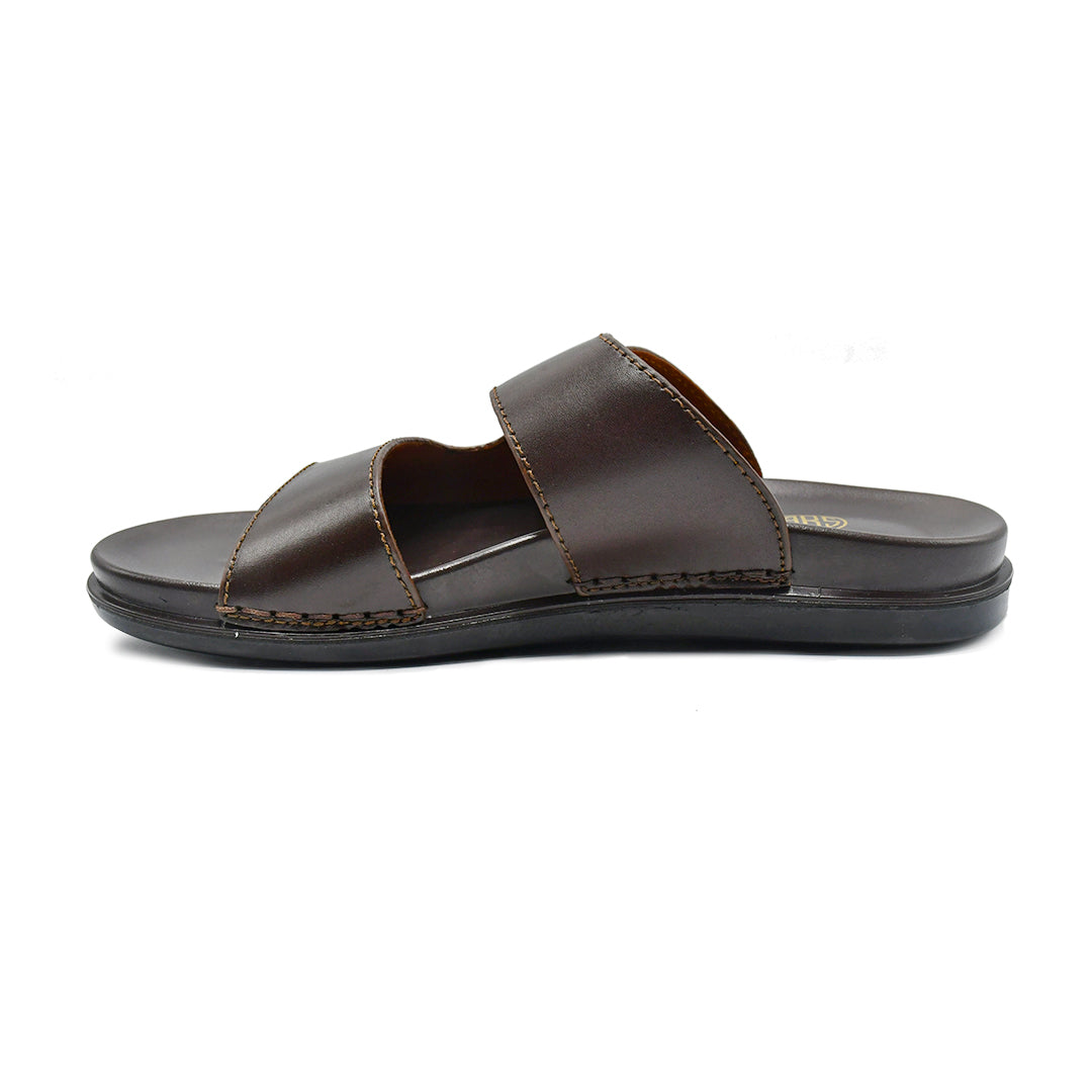 LEATHER SLIPPER - AR-006 BLACK
