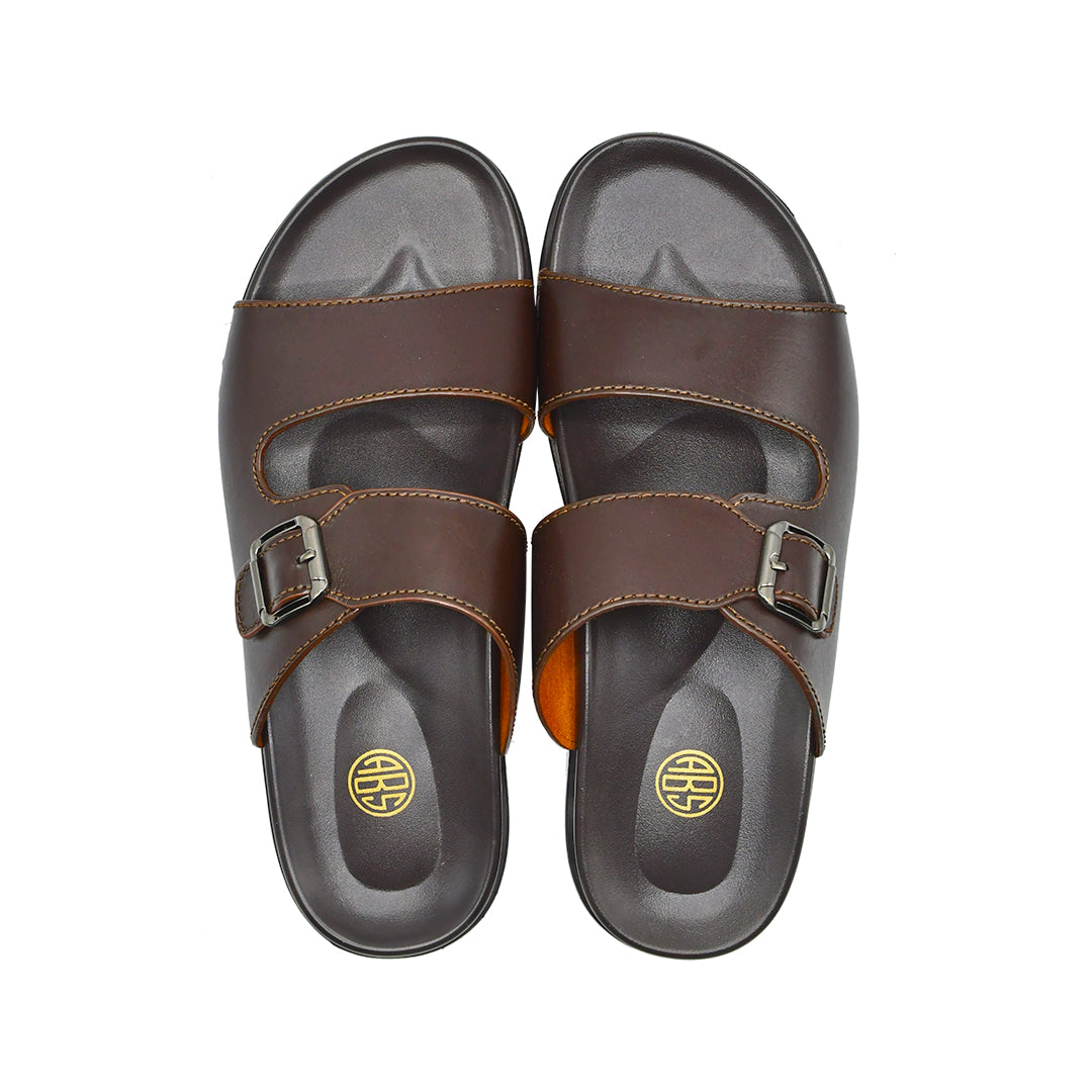 LEATHER SLIPPER - AR-006 BLACK