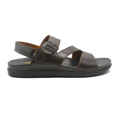 LEATHER SANDAL - AR-104 BROWN