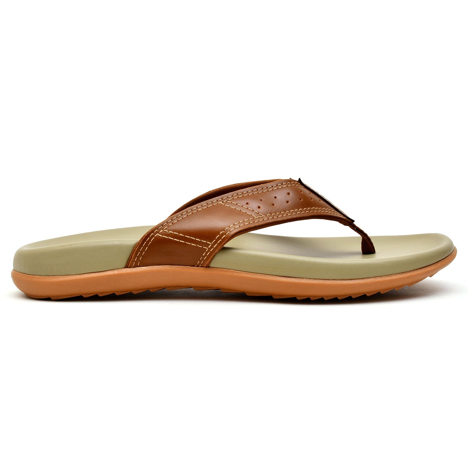 LEATHER SLIPPER - ANG-0036 TAN