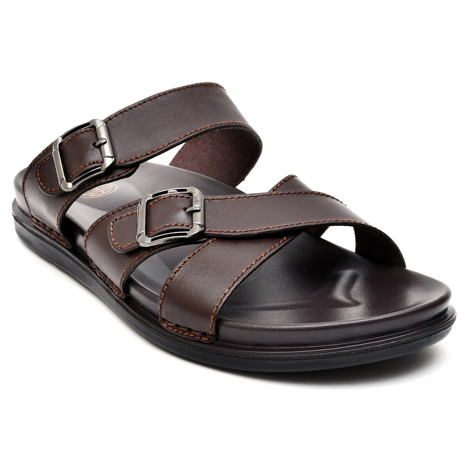 LEATHER SLIPPER - AR-001 BROWN