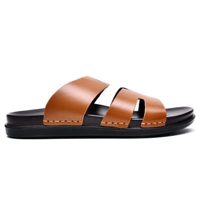 LEATHER SLIPPER - AR-008 TAN