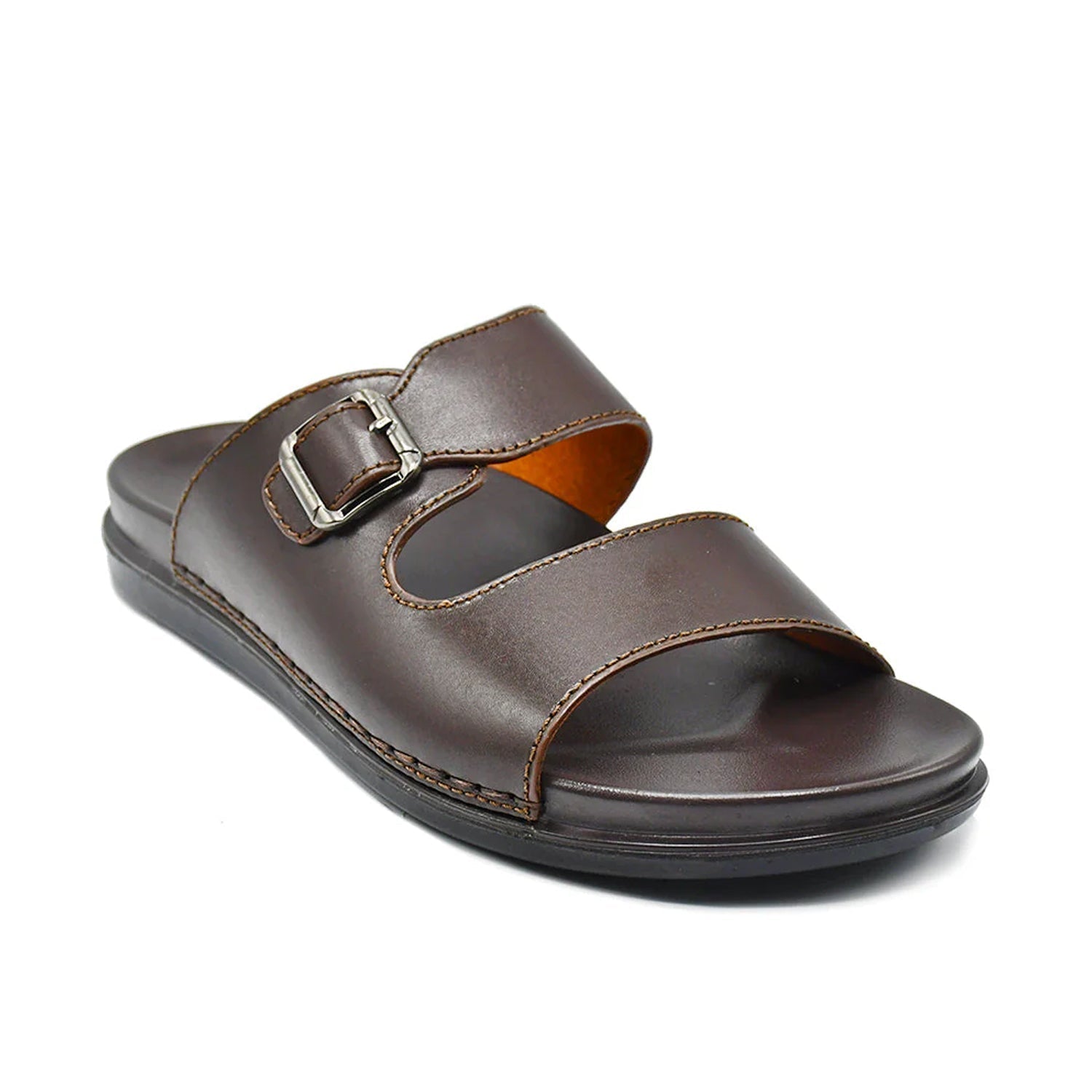 LEATHER SLIPPER - AR-006 BLACK