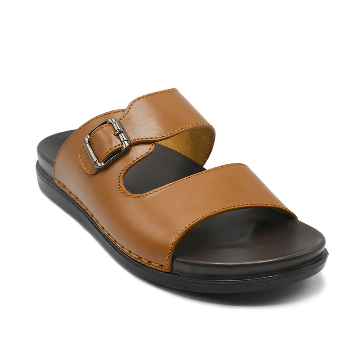 LEATHER SLIPPER - AR-006 BLACK