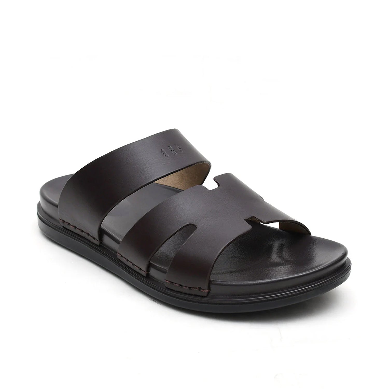 LEATHER SLIPPER - AR-008 BROWN