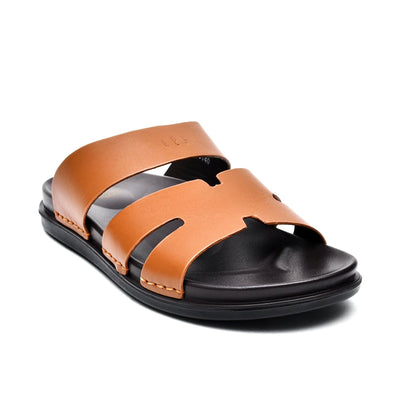 LEATHER SLIPPER - AR-008 TAN