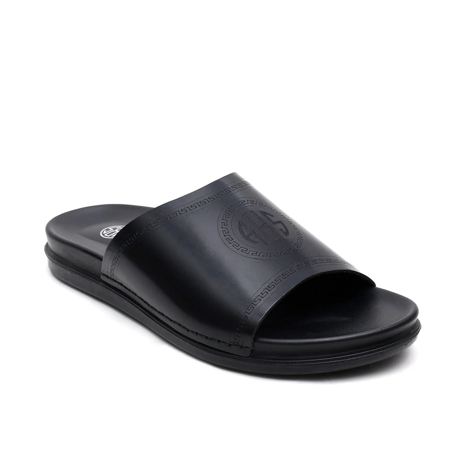 LEATHER SLIPPER - AR-010 BLACK