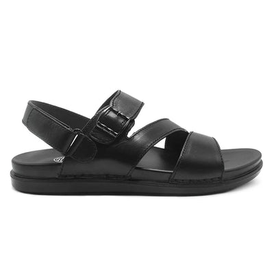 LEATHER SANDAL - AR-104 BLACK