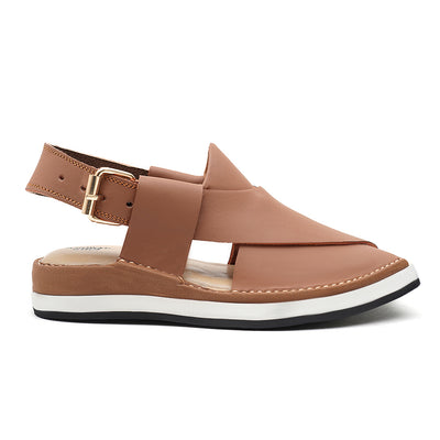 LEATHER PESHAWARI CHAPPAL - ATC0001 - TAN