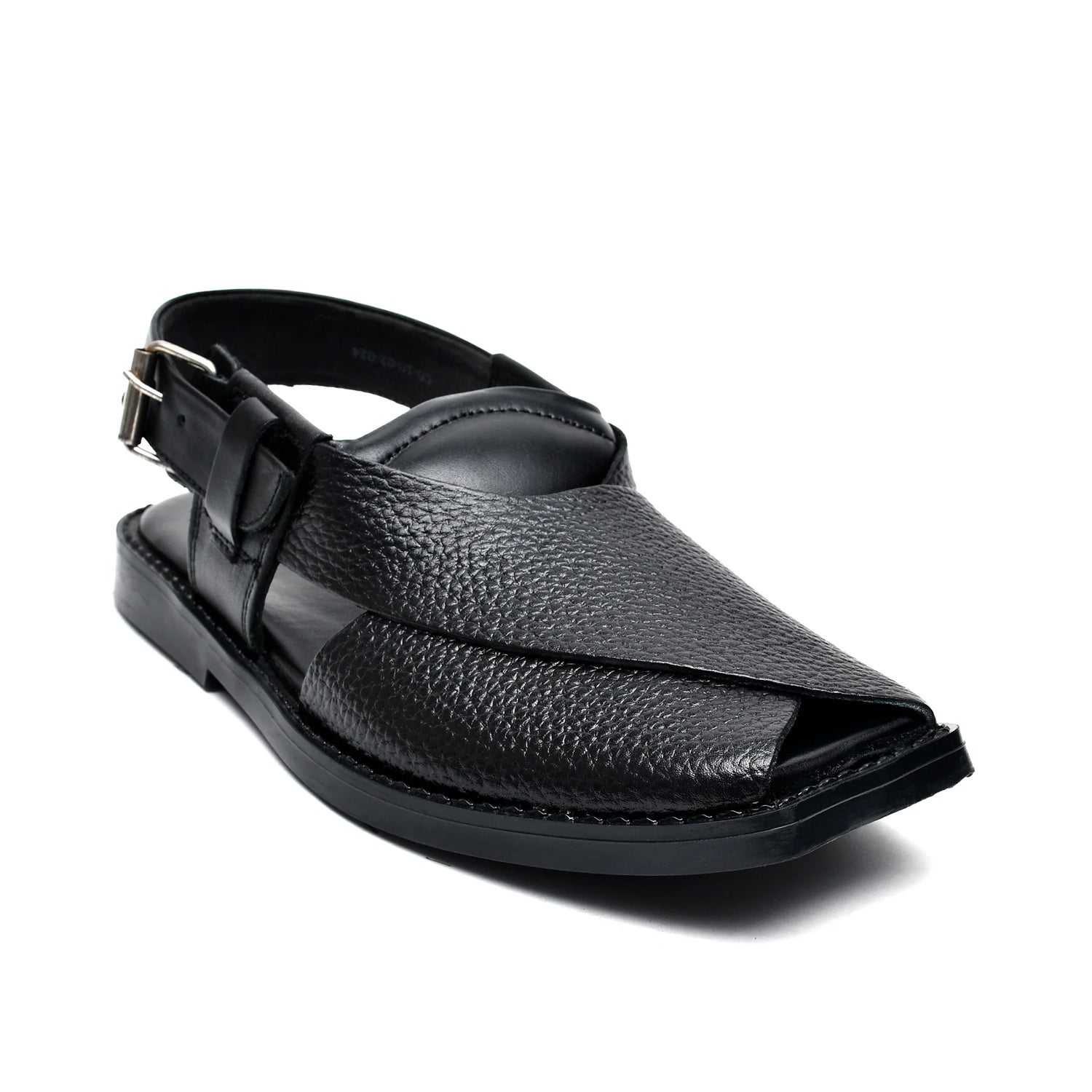 LEATHER PESHAWARI CHAPPAL - CD-10 BLACK