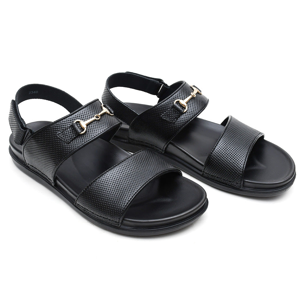LEATHER SANDAL - AR-106 BLACK