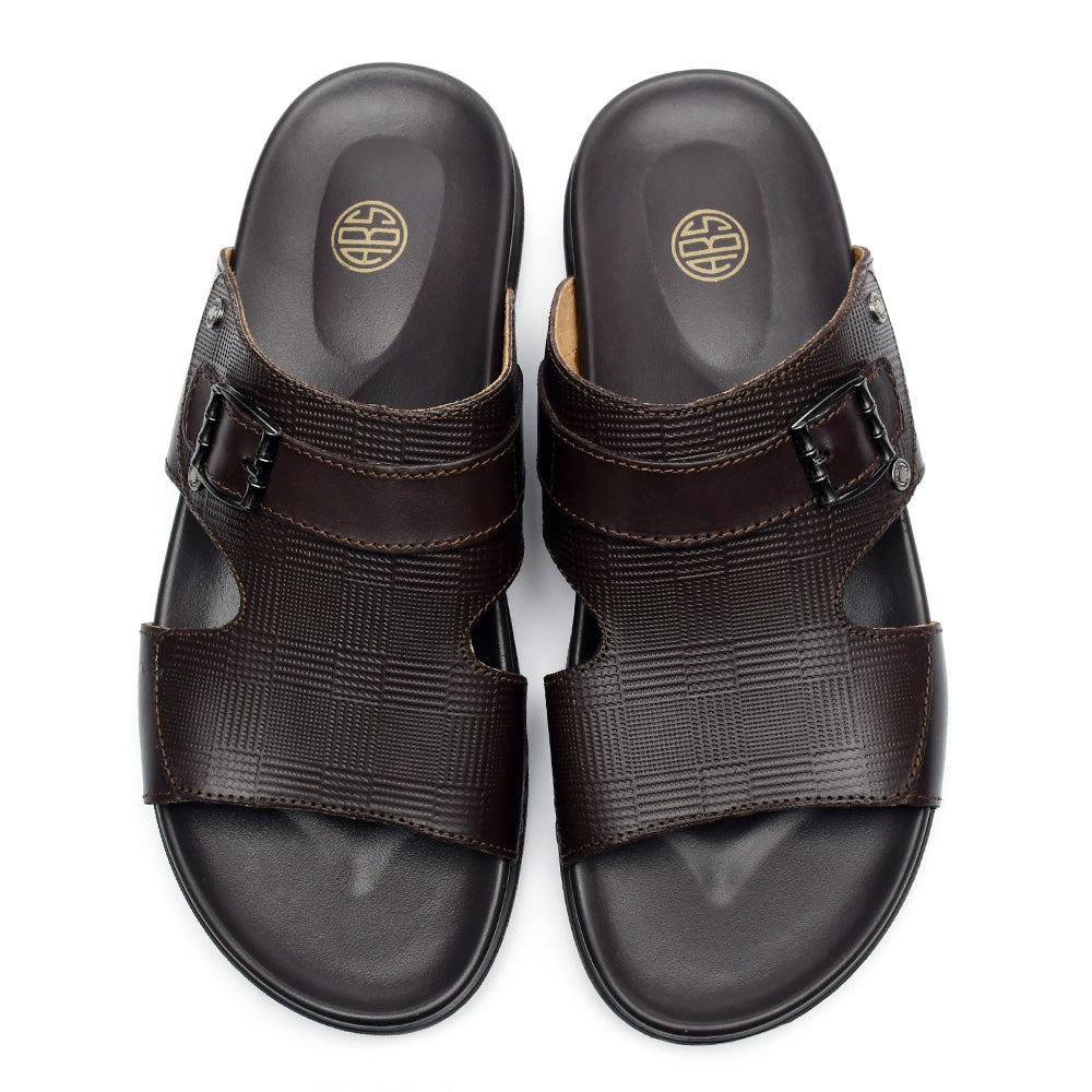LEATHER SLIPPER - AR-007 BROWN
