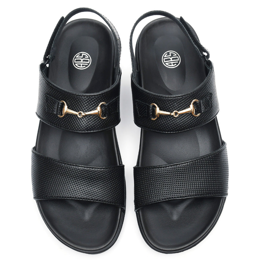 LEATHER SANDAL - AR-106 BLACK