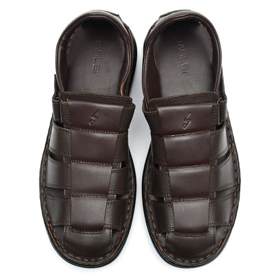 LEATHER SANDAL - 5053 BROWN