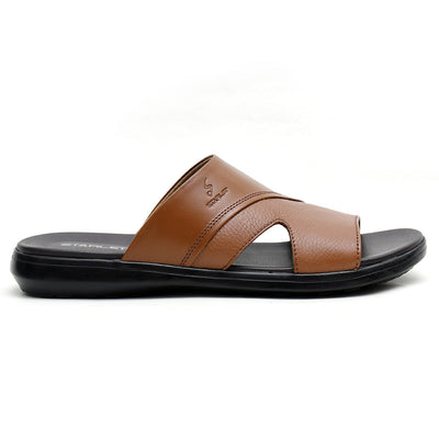 LEATHER SLIPPER - VCT-002 TAN