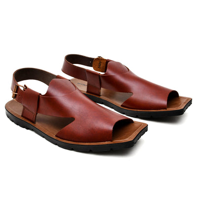 LEATHER PESHAWARI  CHAPPAL - NPT-05 MAROON
