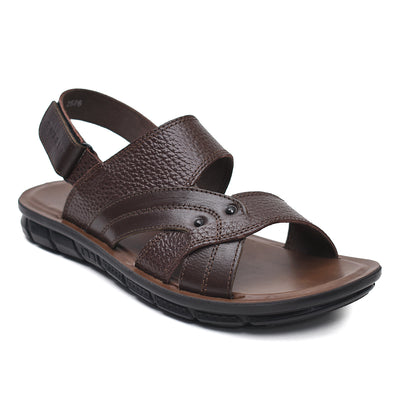 LEATHER SANDAL - AK-113 BROWN