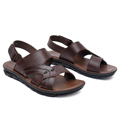 LEATHER SANDAL - AK-113 BROWN