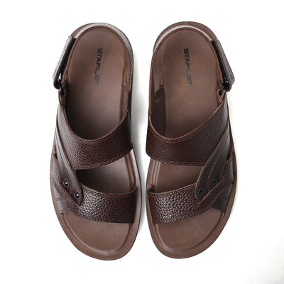 LEATHER SANDAL - AK-113 BROWN