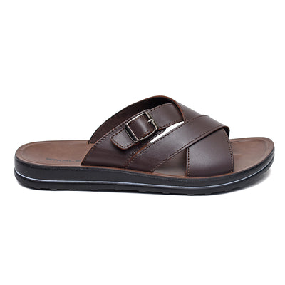 LEATHER SLIPPER - WA-1829 BROWN
