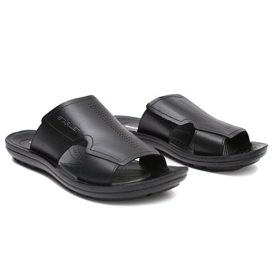 LEATHER SLIPPER - SP-327 BLACK