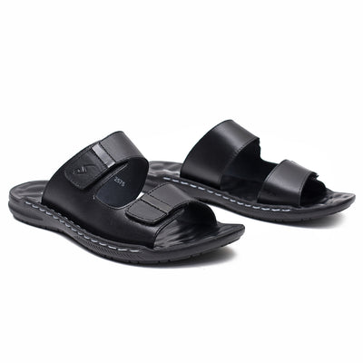 LEATHER SLIPPER - SR-1131 BLACK