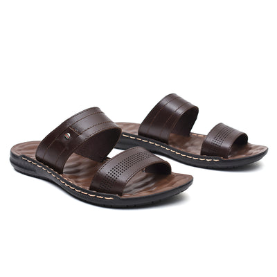 LEATHER SLIPPER - SR-1132 BROWN