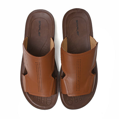 LEATHER SLIPPER - SP-327 TAN