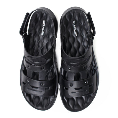 LEATHER SANDAL - SPT-1222 BLACK