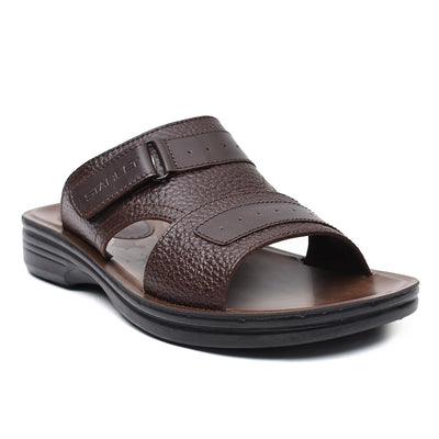 LEATHER SLIPPER - VO-631 BROWN