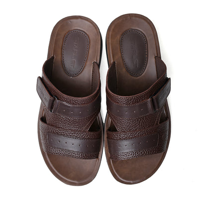 LEATHER SLIPPER - VO-631 BROWN