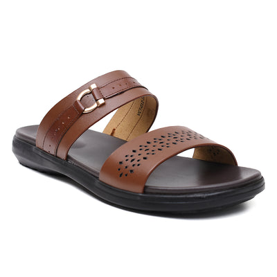 LEATHER SLIPPER - VCT-012 TAN
